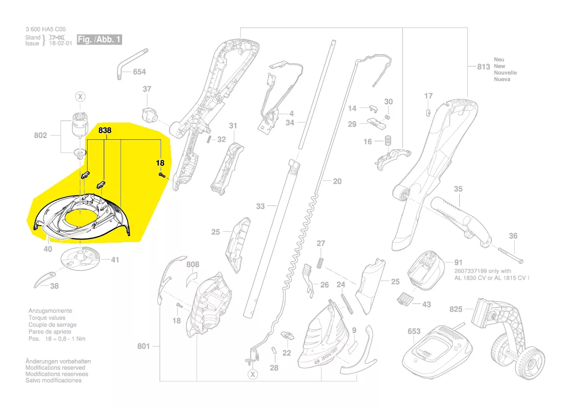 capot de protection ART 23-18 LI BOSCH